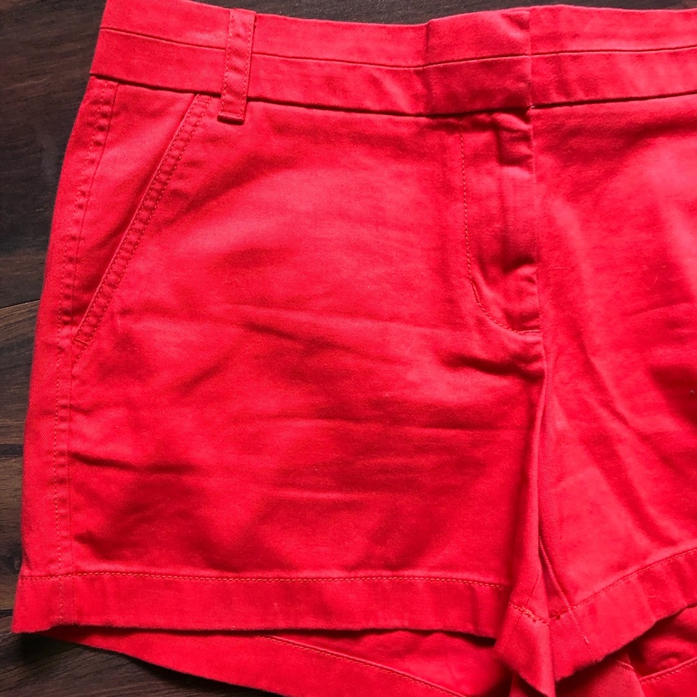 J. Crew Bright Poppy Red Chino shorts